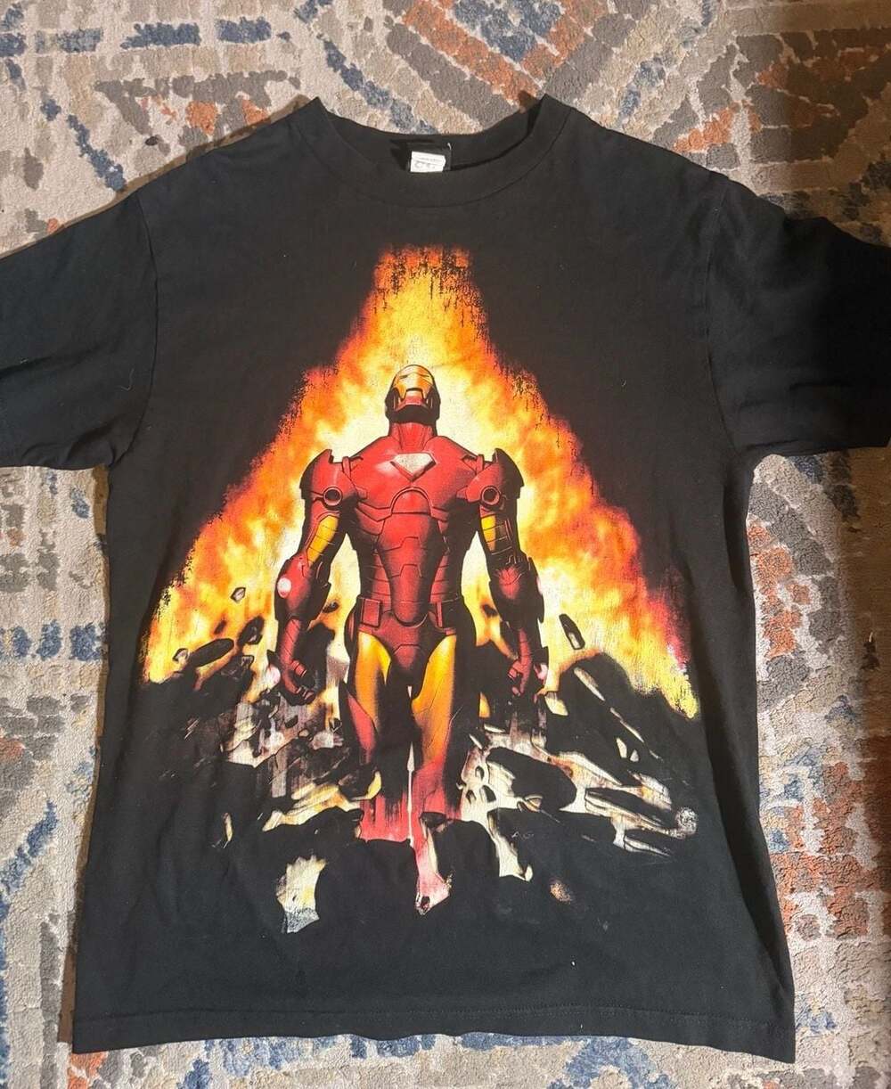 Marvel Comics Iron Man Graphic T-Shirt Size M-38/40 Black